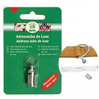 Брелок адресник для котів і собак, хромований, 36 мм