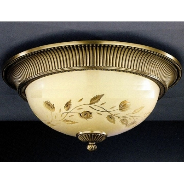 Стельовий світильник RECCAGNI ANGELO PL 6208/3 бронза/скло