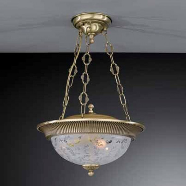 Стельовий світильник RECCAGNI ANGELO PL 6212/3 бронза/скло