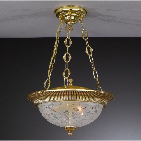 Стельовий світильник RECCAGNI ANGELO PL 6312/3 золото/скло