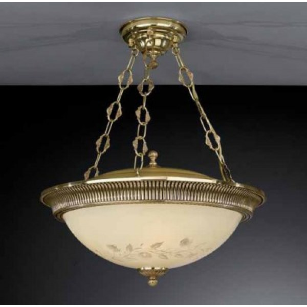 Стельовий світильник RECCAGNI ANGELO PL 6318/4 золото/скло