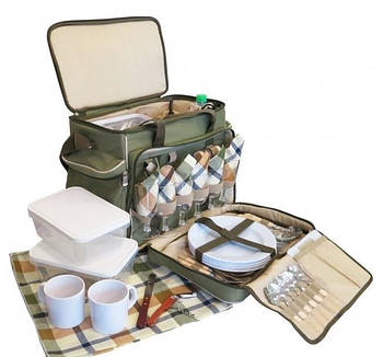 Термосумка з набором для пікніка на 6 персон, суперякість
