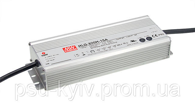 Блок живлення Mean Well HLG-320H-24A Драйвер для світлодіодів (LED) 320.16 Вт, 24 В, 13.34 А (AC/DC Перетворювач)