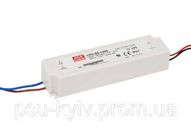 Блок живлення Mean Well LPC-60-1750 Драйвер для світлодіодів (LED) 59.5 Вт, 9~34 В, 1750 мА (AC/DC Преобразовате