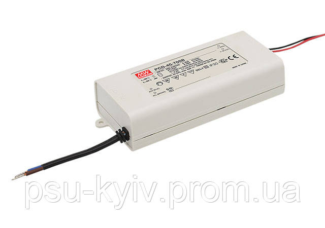 Блок живлення Mean Well PCD-40-1050B Драйвер для світлодіодів (LED) 39.9 Вт, 22~38 В, 1050 мА (AC/DC Перетворювач)