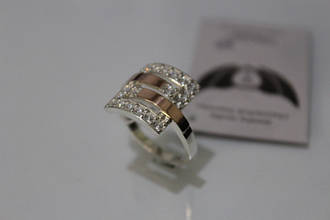 Кольцо с золотой накладкой