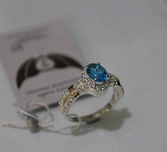 Серебряное кольцо с золотыми накладками, Украина Ch0021