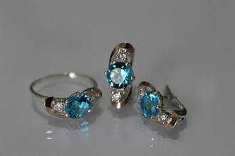 Купить набор серебро с золотом