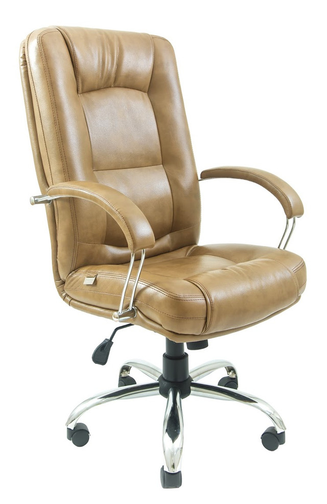 Кресло Альберто Хром светло-коричневый Кресло Альберто Хром светло-коричневый