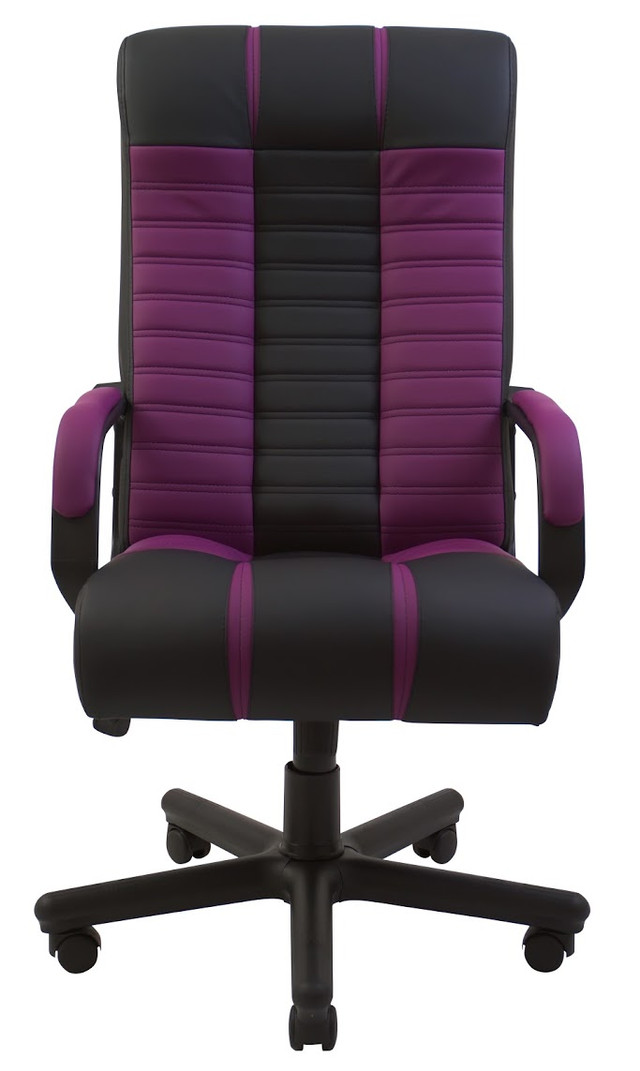 Кресло Атлант Пластик черное с сиреневыми вставками (фото 2)