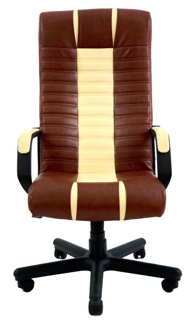 Кресло Атлант Пластик коричневое с желтой вставкой (фото 2)