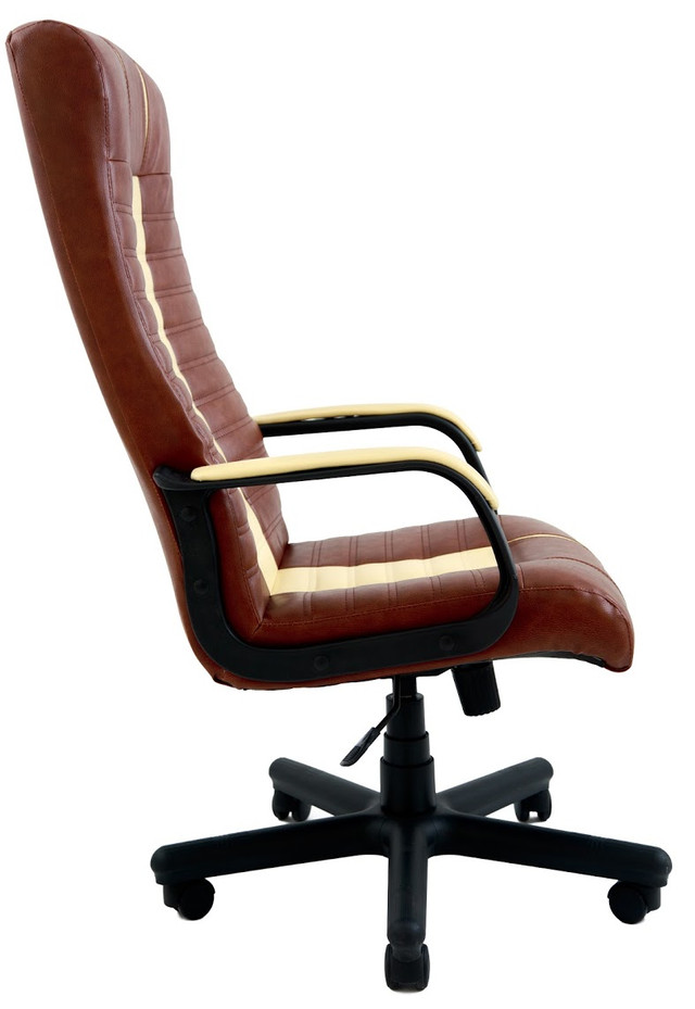 Кресло Атлант Пластик коричневое с желтой вставкой (фото 3)