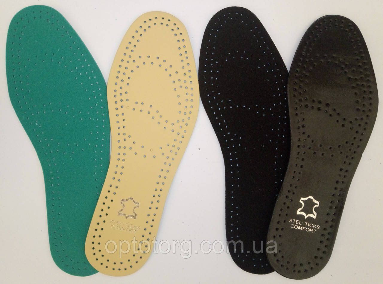 Устілка шкіряна розмірна з функцією волопоглинанням і круглим носком 36-46