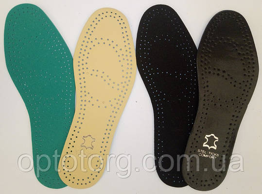 Устілка шкіряна розмірна з функцією волопоглинанням і круглим носком 36-46, фото 1