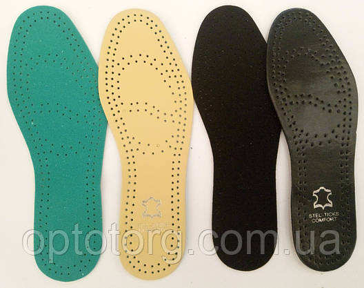 Устілка шкіряна розмірна з функцією волопоглинанням і круглим носком 36-46, фото 2