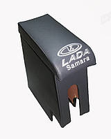 Підлокітник ВАЗ 2108/2109/21099 з вишивкою сірий