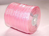 Лента органза розовая ширина 0.6 см, длина 45 м, цена 24 грн