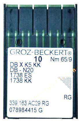 Голка Groz-Beckert DBxK5 KK, 1738KK, DB-N20 вишивальна 10 шт./пач.