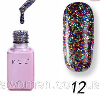 Гель-лак KCE з блискітками 6 мл No 12