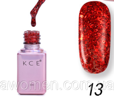 Гель-лак KCE з блискітками 6 мл No 13