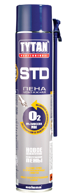 

Пена монтажная TYTAN Professional O2 STD (под трубочку, бытовая)