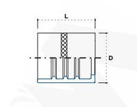 Муфта незачисна PTFE гладкий DN16