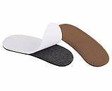 М'який аплікатор спонж на задник взуття на клейкій основі, темно-коричневий колір, комплект 2 шт., фото 2