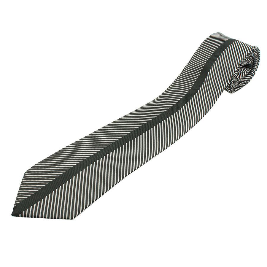 Комбінована чоловіча краватка Romendik strip-black1 в смужку, фото 1