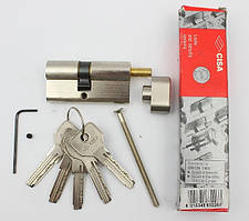 Cisa Asix 65мм 30х35 ключ/тумблер нікель (Італія)