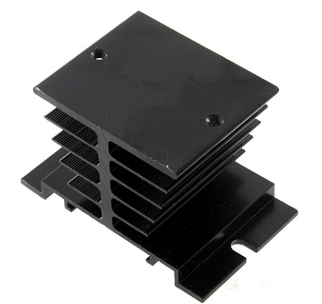 Алюминиевый радиатор для твердотельных реле SSR (черный) EE002 - фото 1 - id-p557894568