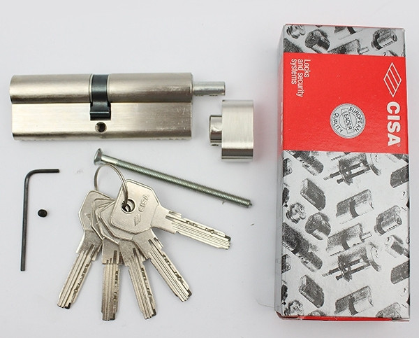 Cisa Asix 90мм 45х45 ключ/тумблер нікель (Італія)