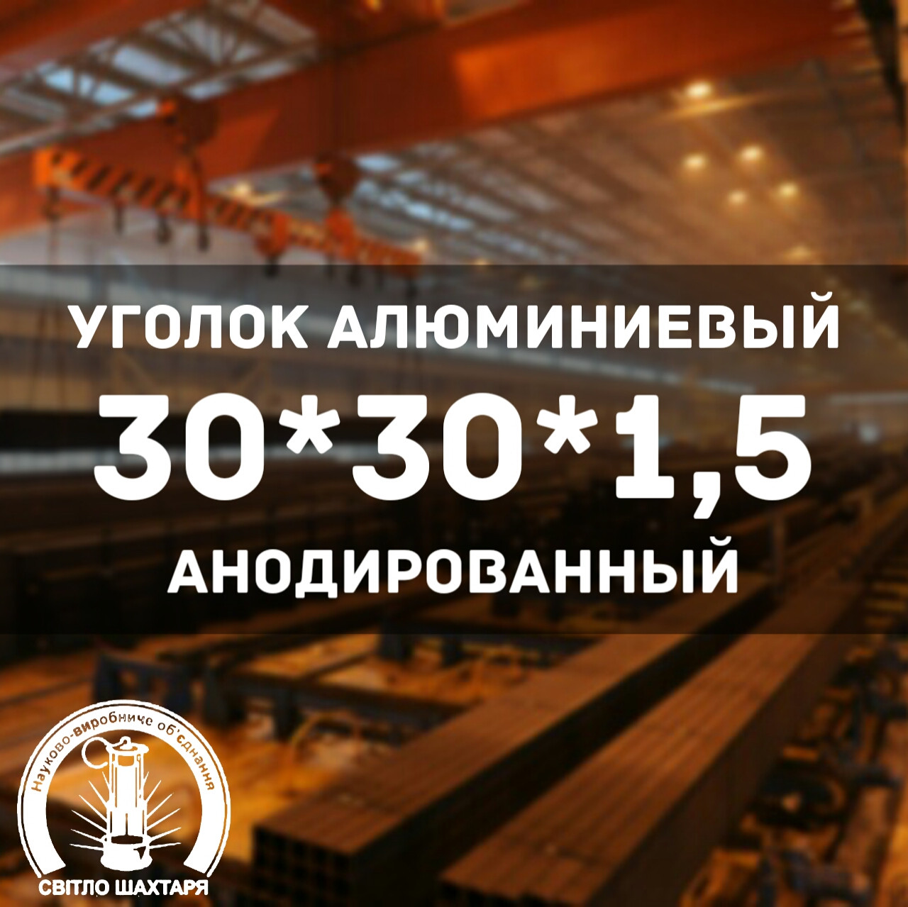 Куточок алюмінієвий 30х30х1,5 АД31 Т5, анодований, L=6000 мм