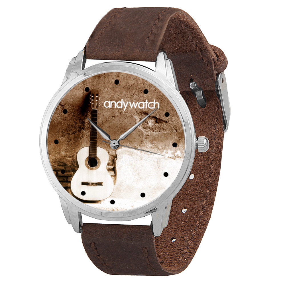 Наручний годинник AndyWatch Гітара акустика brown подарунок