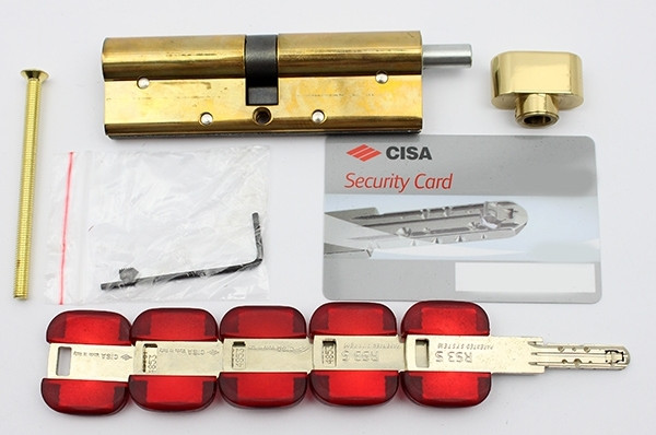 Cisa RS3 S 100мм 50х50 ключ/тумблер латунь (Італія)