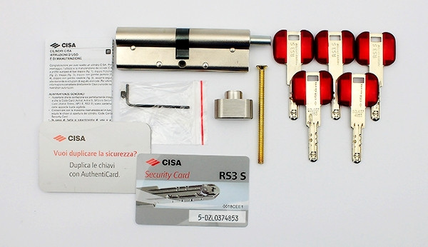Cisa RS3 S 100мм 50х50 ключ/тумблер нікель (Італія)