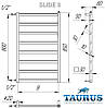 Широка сушарка для рушників Slide 8/850x500 мм з перемичкою під кутом 30 градусів (труба 30х10). Україна, фото 10