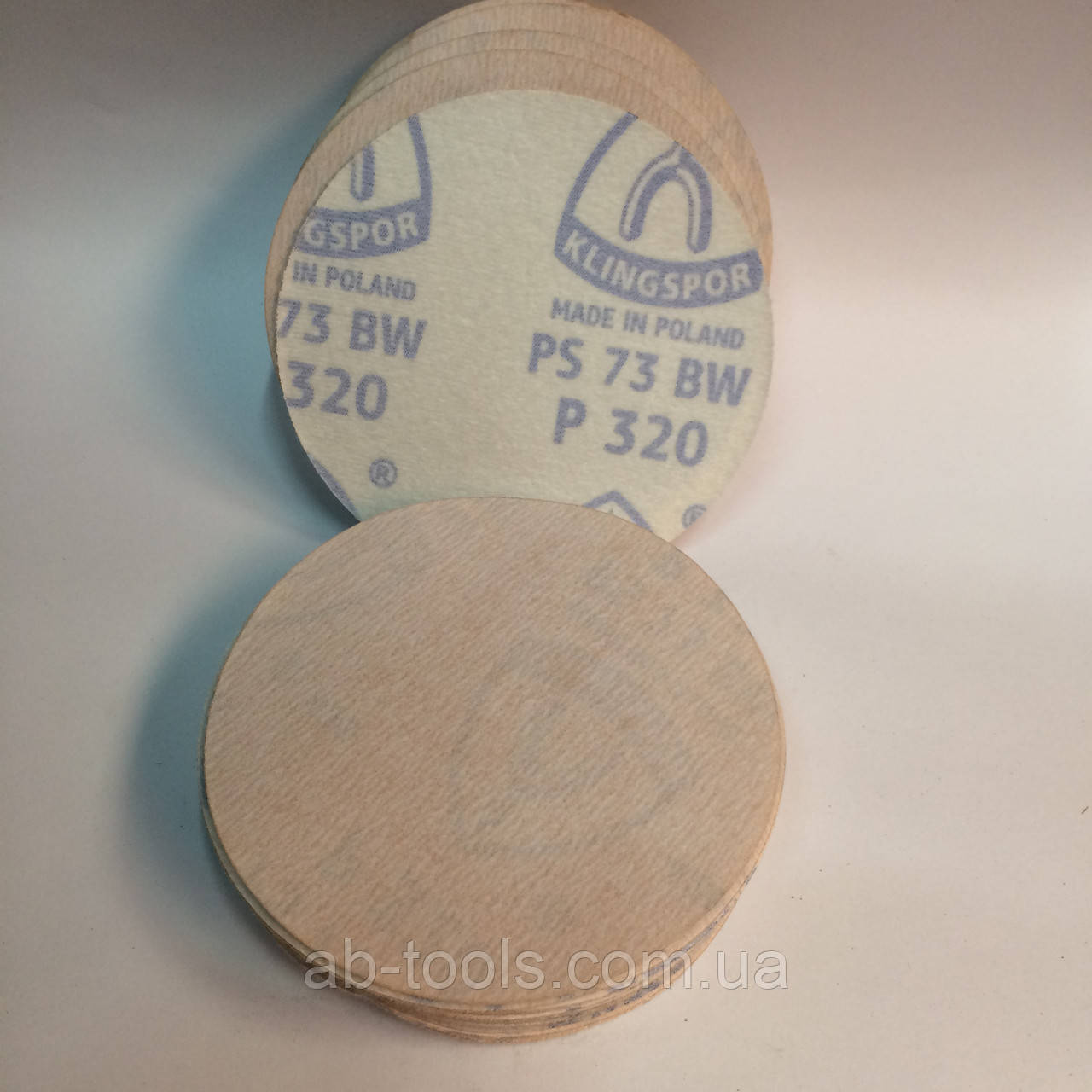 Диск липучка р320 Klingspor полірувальний діаметр 125 мм адаптер, фото 1