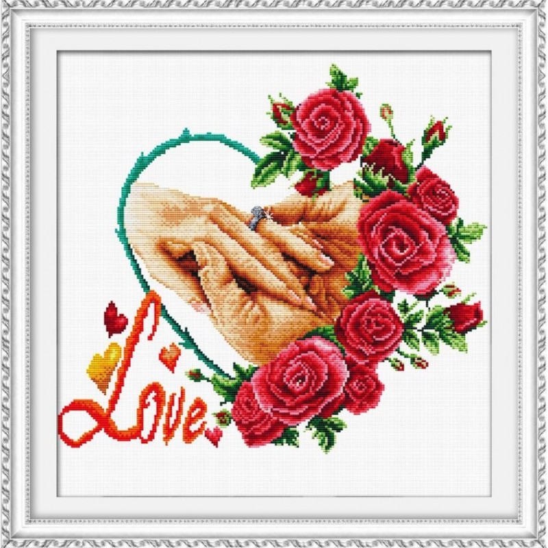 Набір для вишивання хрестиком 110219 Пропозиція руки та серця, фото 1