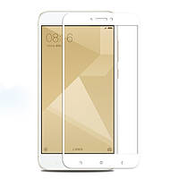 Захисне скло для Xiaomi Redmi 4x з білими рамками 2,5d  