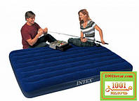 Полуторный надувной матрац Intex 68758 Classic Downy Bed, размер 137х191х22 см., без насоса