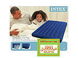 Полуторний надувний матрац Intex 68758 Classic Downy Bed, розмір 137х191х22 див., без насоса, фото 6