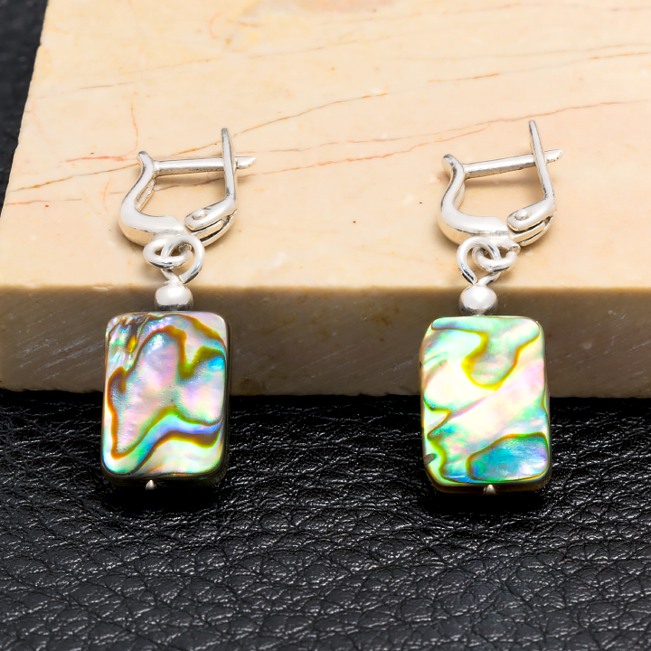 Перламутр халаотіс, срібло, сережки, 224СРП