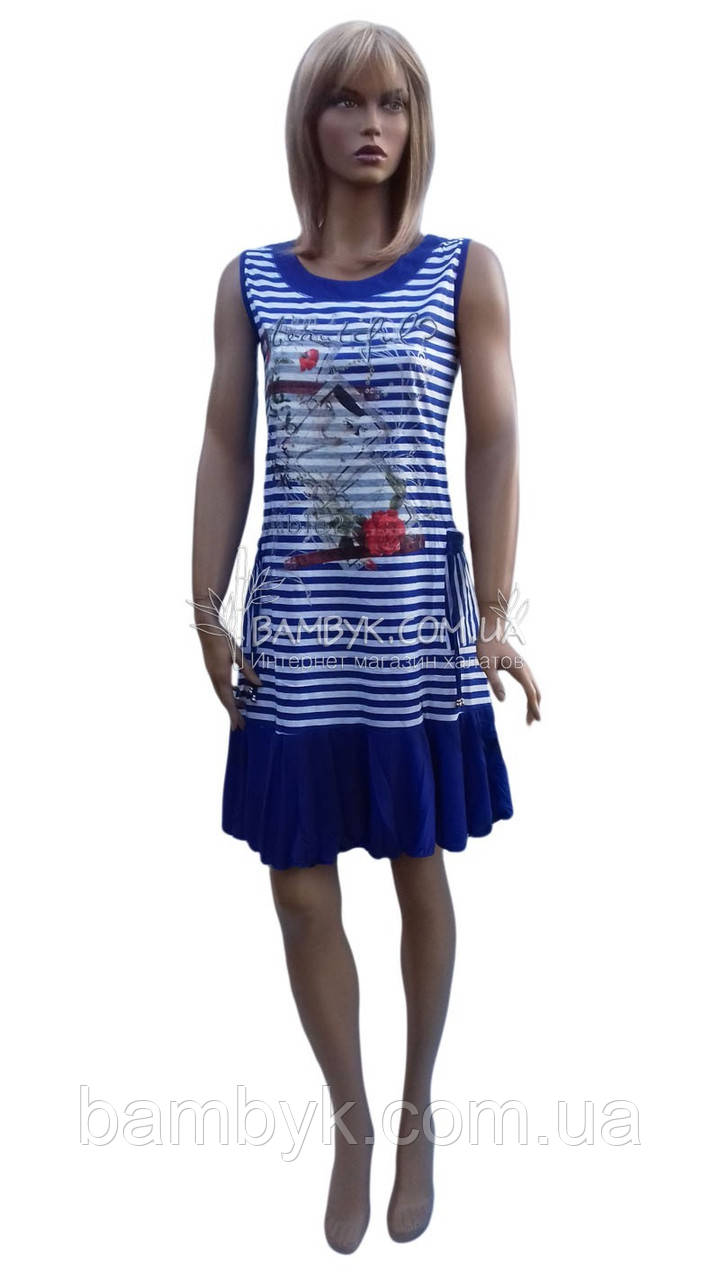 Сукня Туніка Літня У Смужку Бавовняна "Marylin" №106