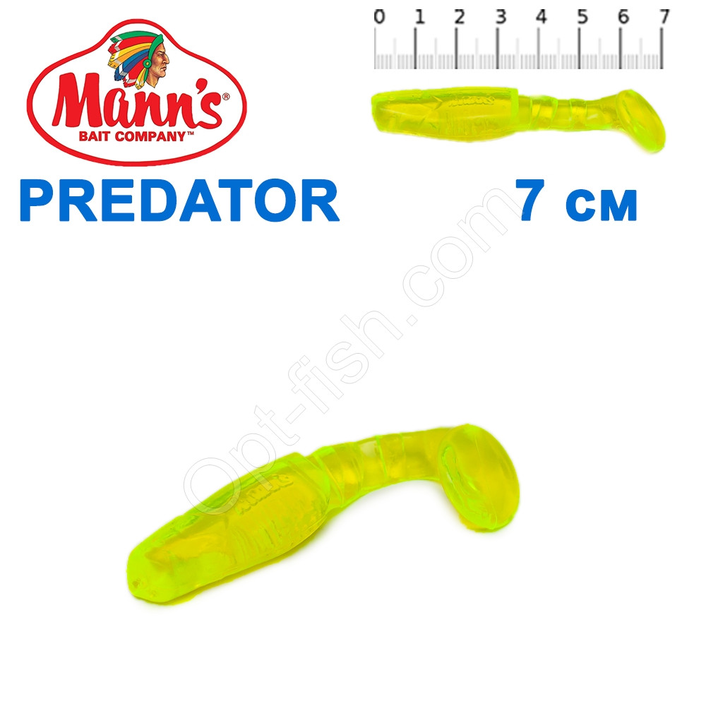 Силікон Manns Predator CH-056-70мм (20шт), фото 1