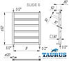 Маленька сушарка для рушників Slide 6/650х500 мм. з плоских труб н/ж. Перемички 30х10 під кутом до 30 градусів, фото 8