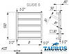 Вузька в сучасному стилі сушарка для рушників Slide 5/550х400 мм. Перемички під кутом 30 градусів. Плоский, фото 6