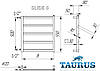 Вузька в сучасному стилі сушарка для рушників Slide 5/550х400 мм. Перемички під кутом 30 градусів. Плоский, фото 5