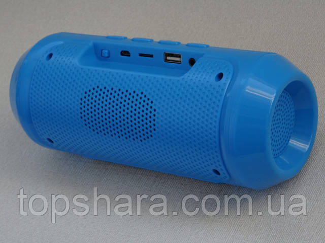 Колонка портативная Bluetooth Q610, музыкальная колонка с подсветкой, мобильная mp3 колонка (синяя)