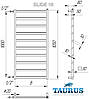 Сушарка для рушників Slide 10/1050х400 мм. вузька, з перемичками з прямокутної труби (під кутом 30 градусів), фото 9