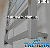 Дизайнерська рушникосушка Slide 9 розміром 950х450 мм від ТМ TAURUS. Перемички плоскі під кутом 30*, фото 6